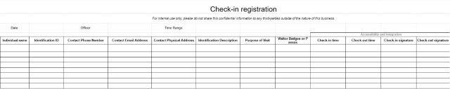 Check-in-Registrierung
